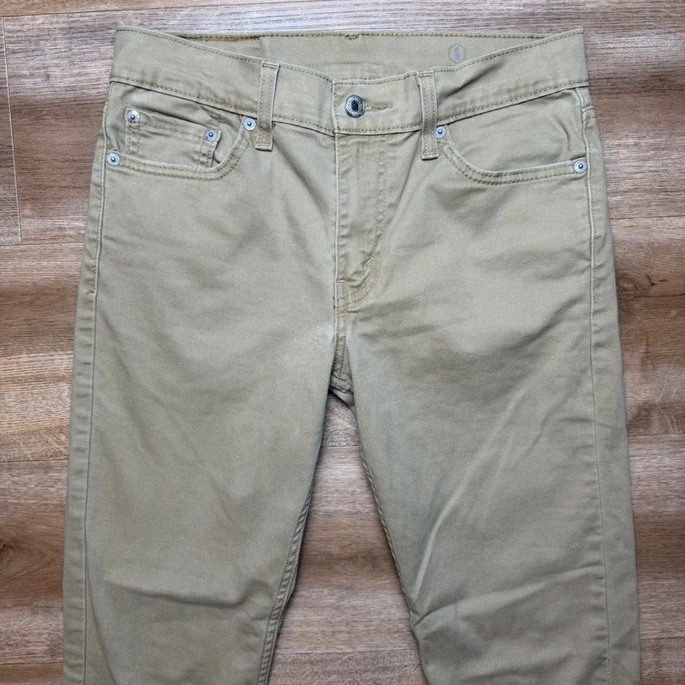 Levi's 511 Slim Fit Pants Mens 30x32 Khaki Tan Stretch Twill Chino Modern Preppy